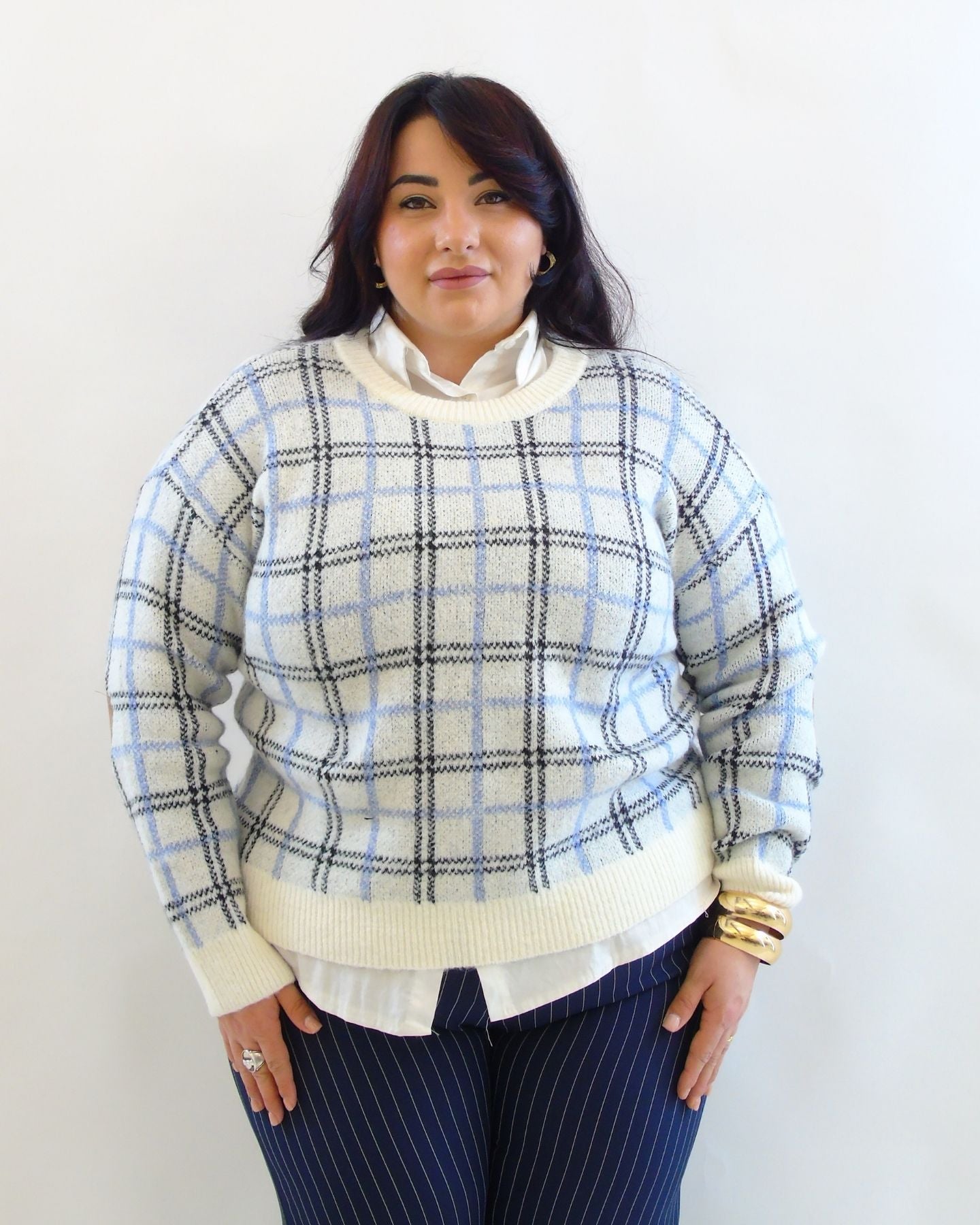 pull con toppa beige 7096