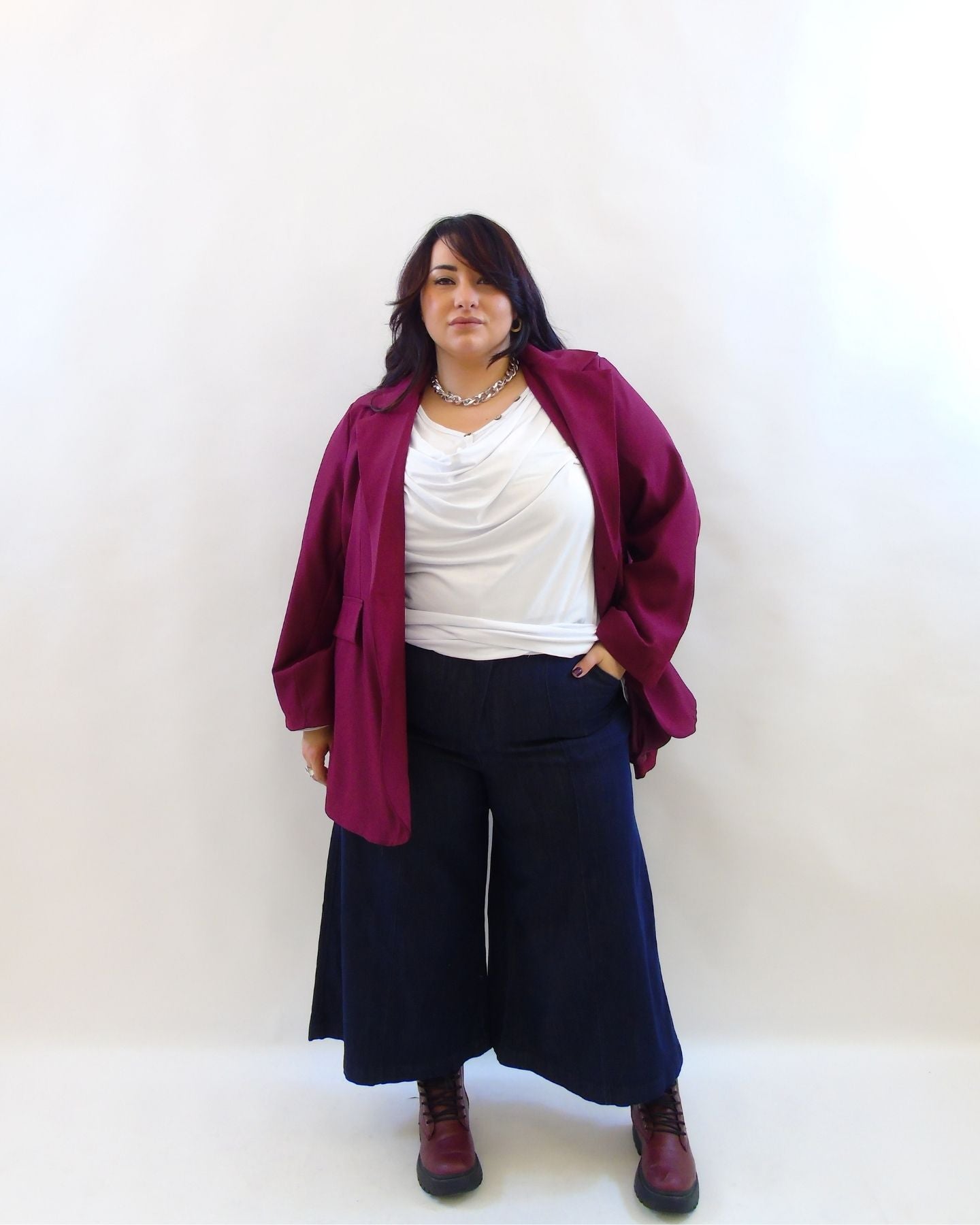 Jeans palazzo scuro  0059