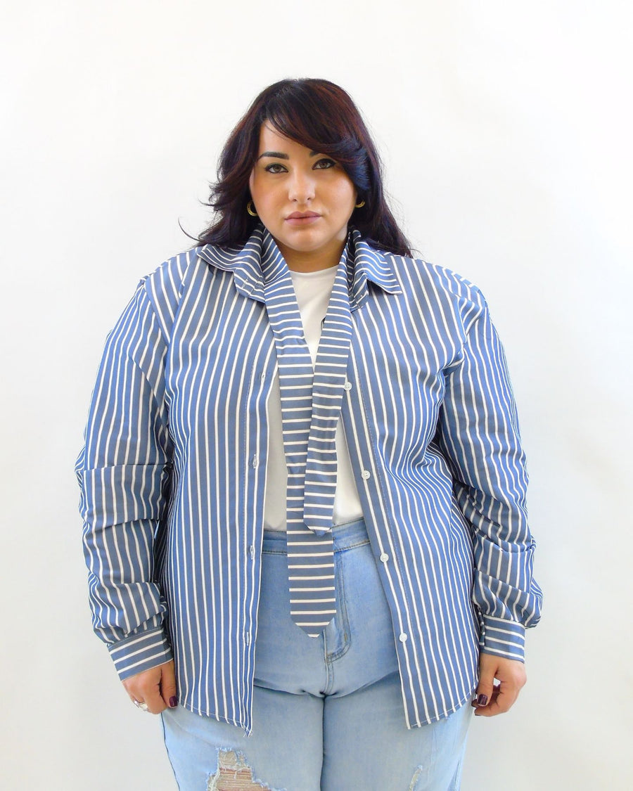 Shirt with tie 13421