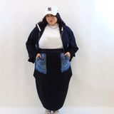 Gonna con dettagli in jeans 9005