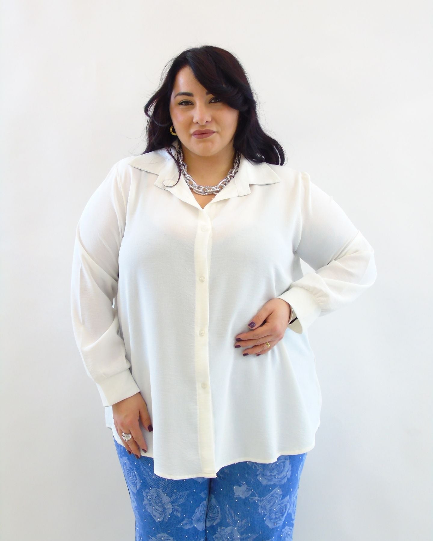 Camicia con pizzo sul retro 71211