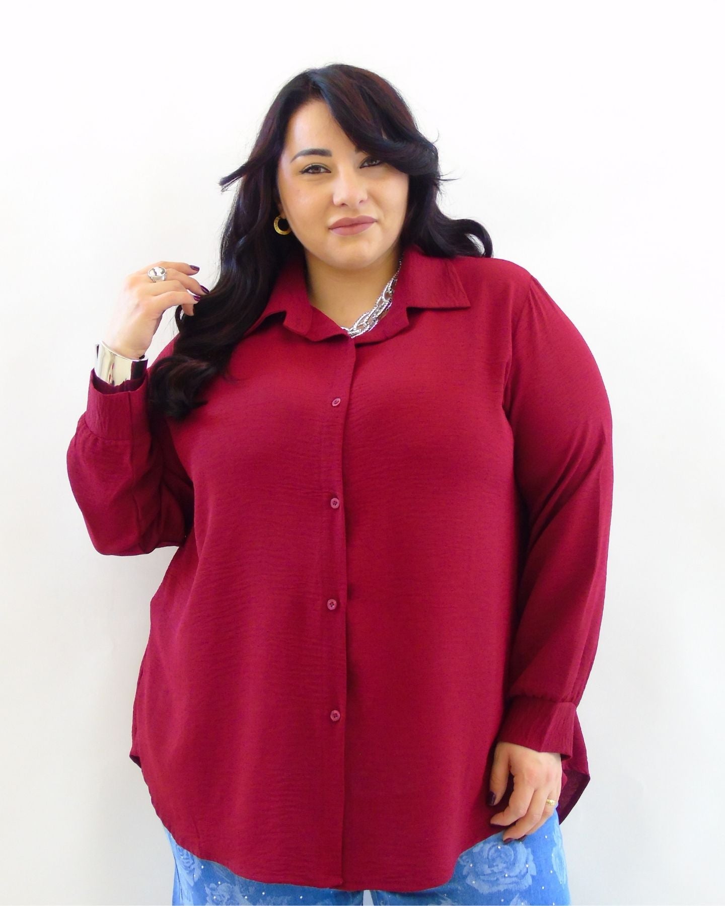 Camicia con pizzo sul retro 71211