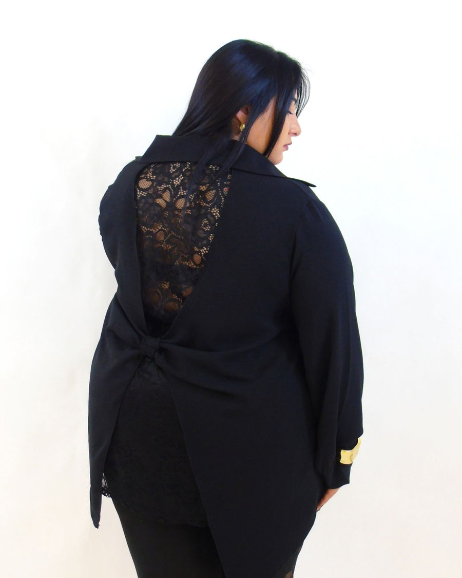 Camicia con pizzo sul retro 71211