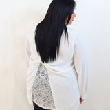 Camicia con pizzo sul retro 71211