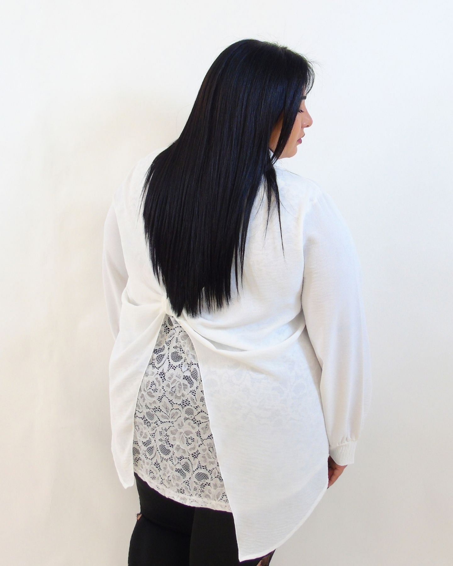 Camicia con pizzo sul retro 71211