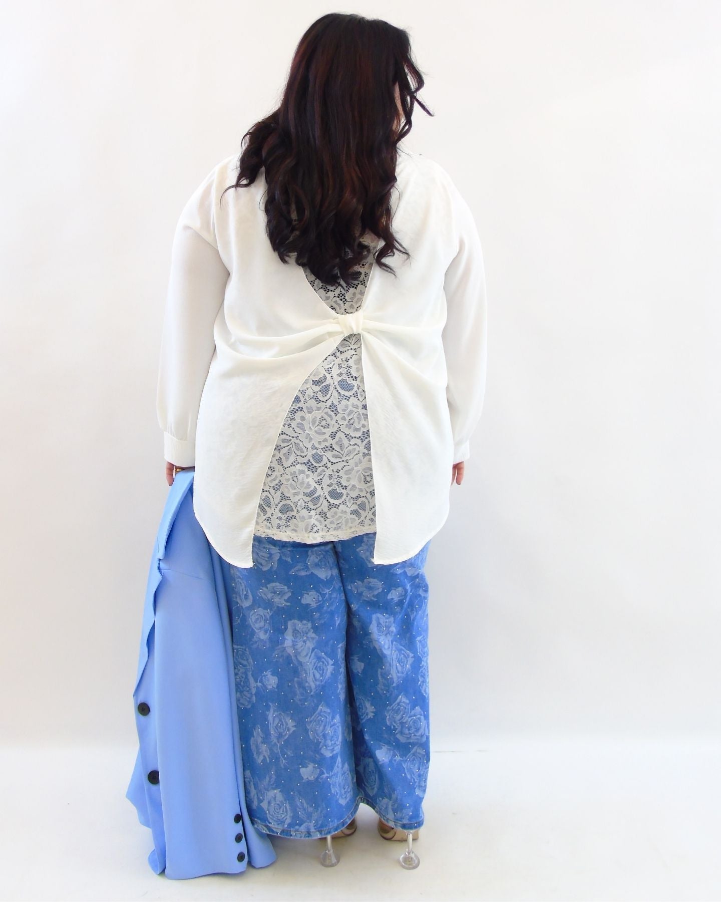 Jeans con fiori 0077