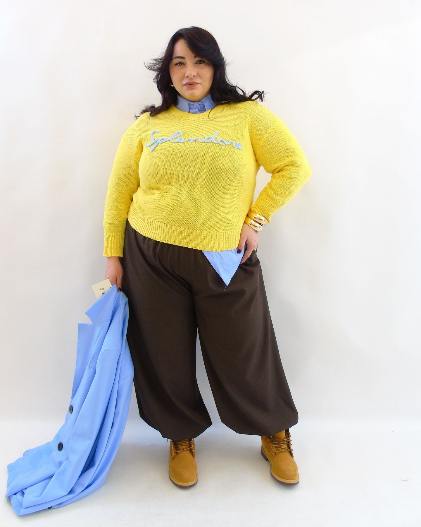 Pantalone ballon con bottone sul fondo 2118