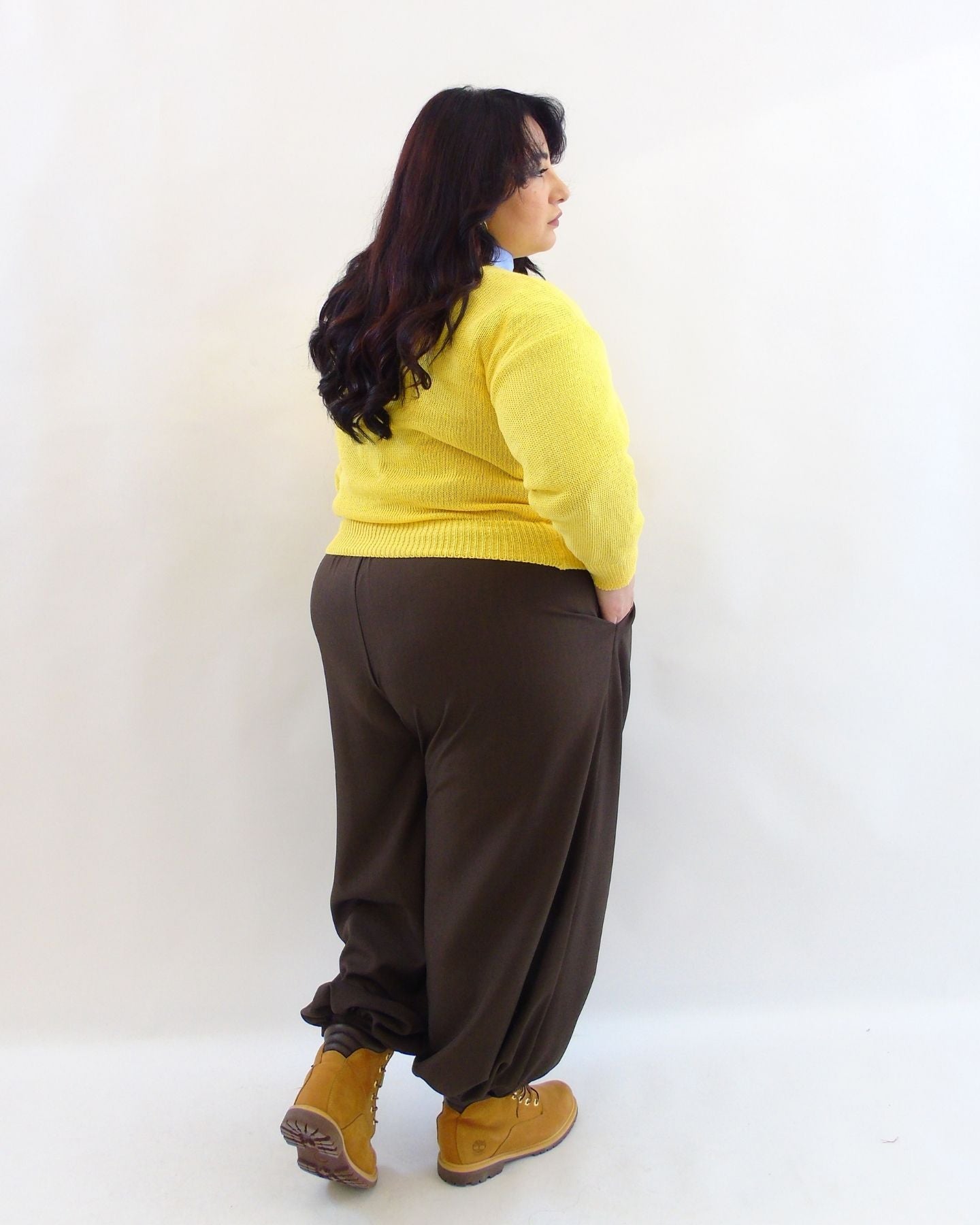 Pantalone ballon con bottone sul fondo 2118