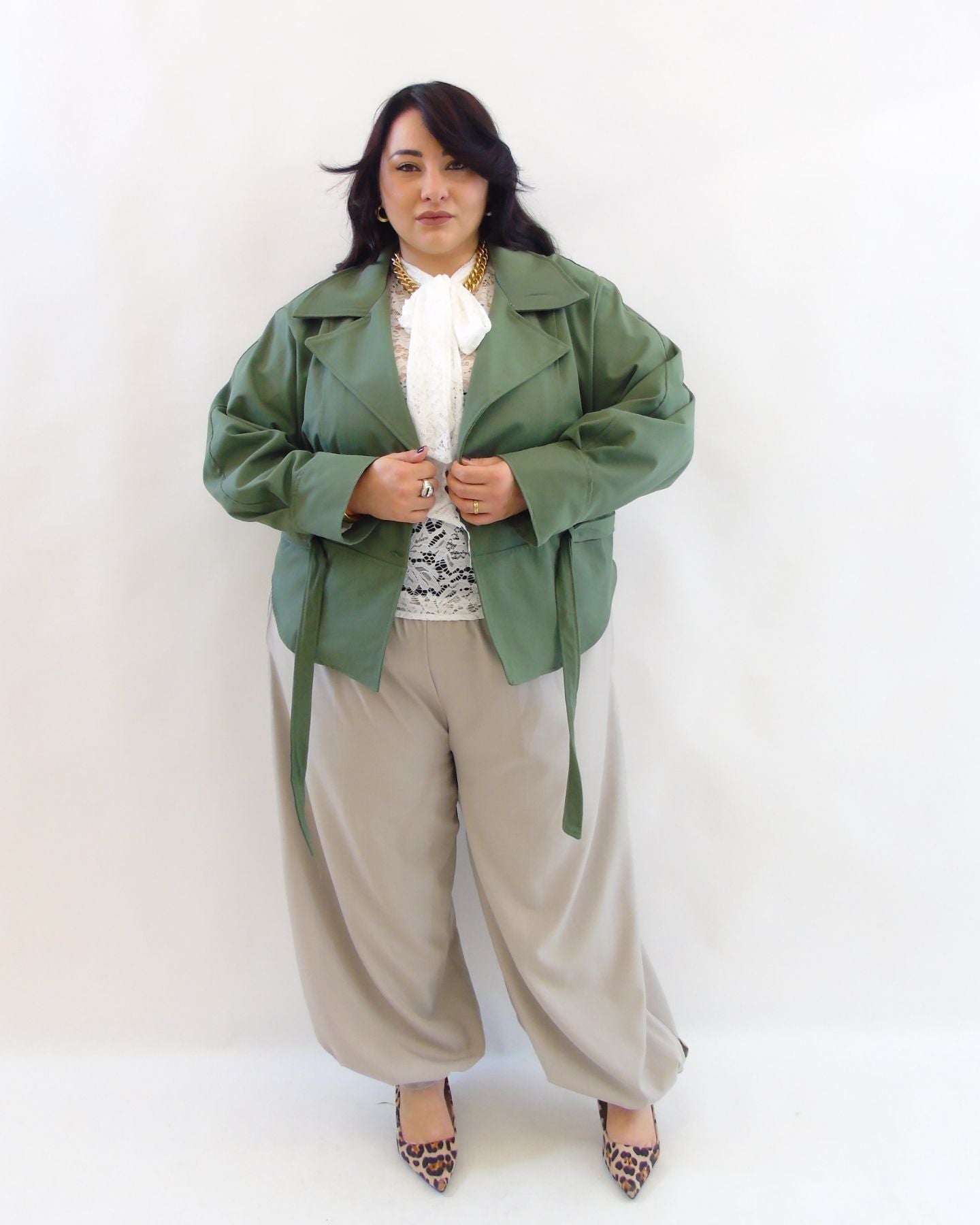 Pantalone ballon con bottone sul fondo 2118