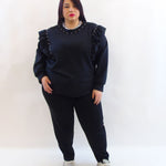 Pantalone con borchie 15767