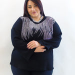 Felpa con brillantini 21846