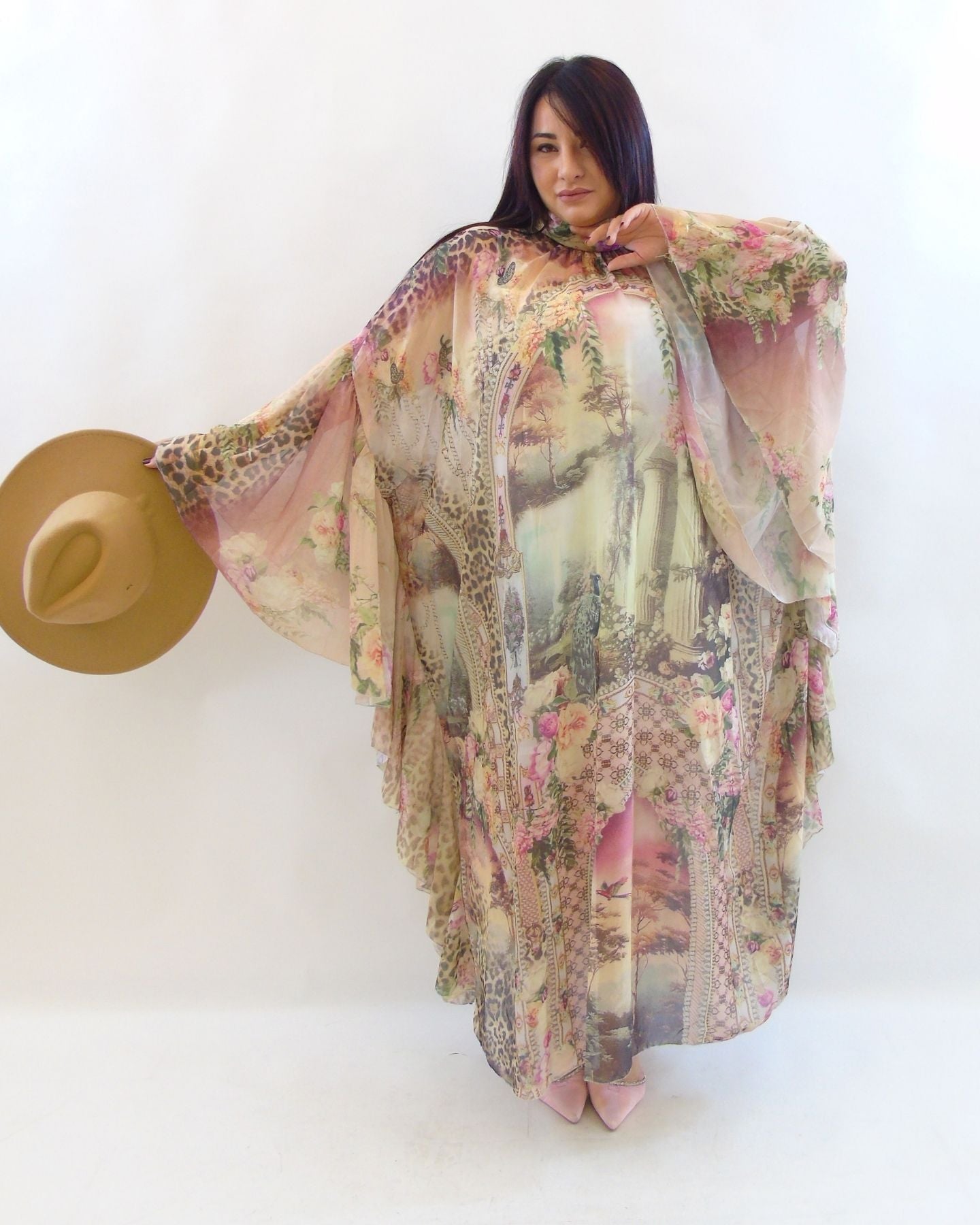 Abito chiffon fantasia 2159