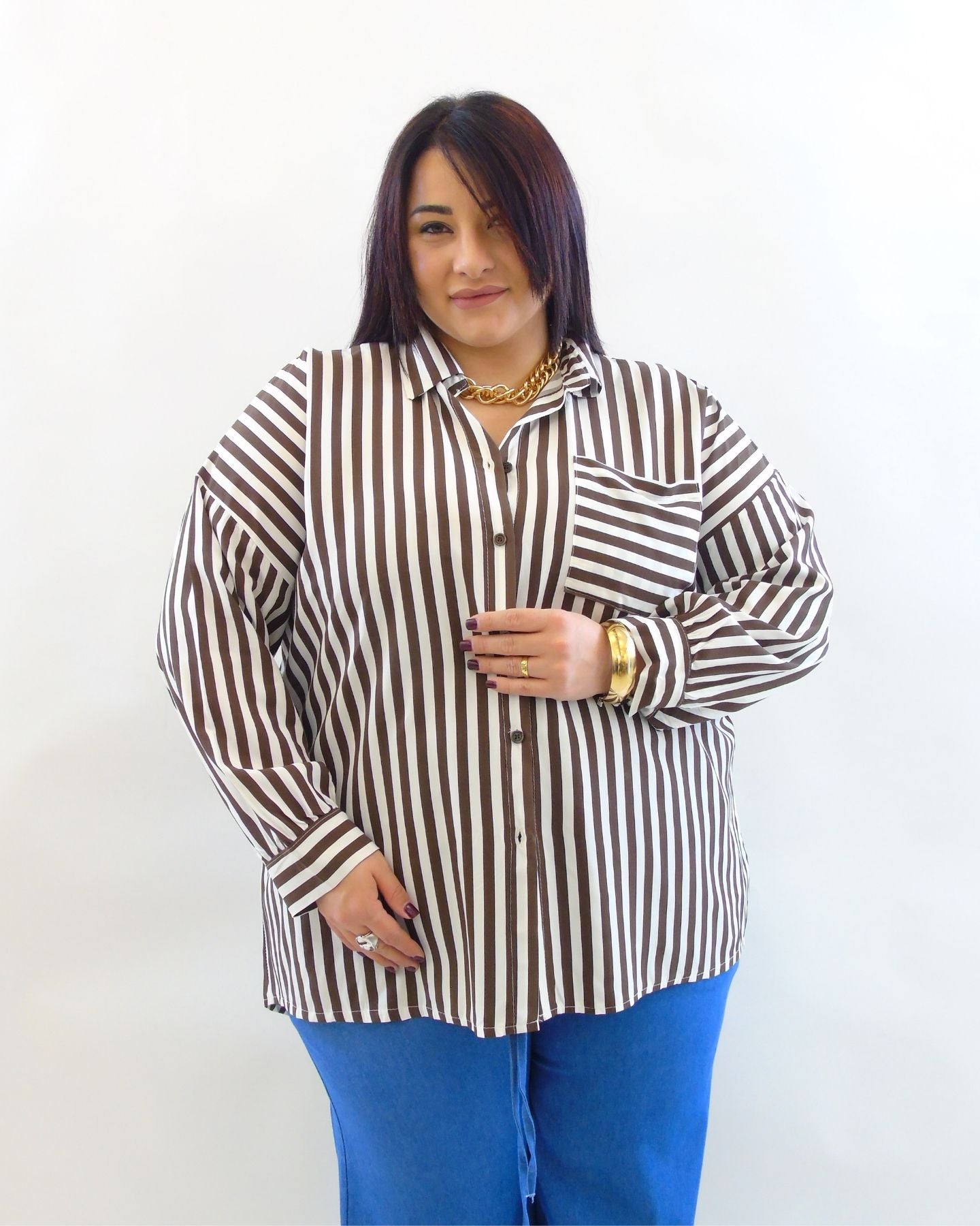 Camicia a righe 23155