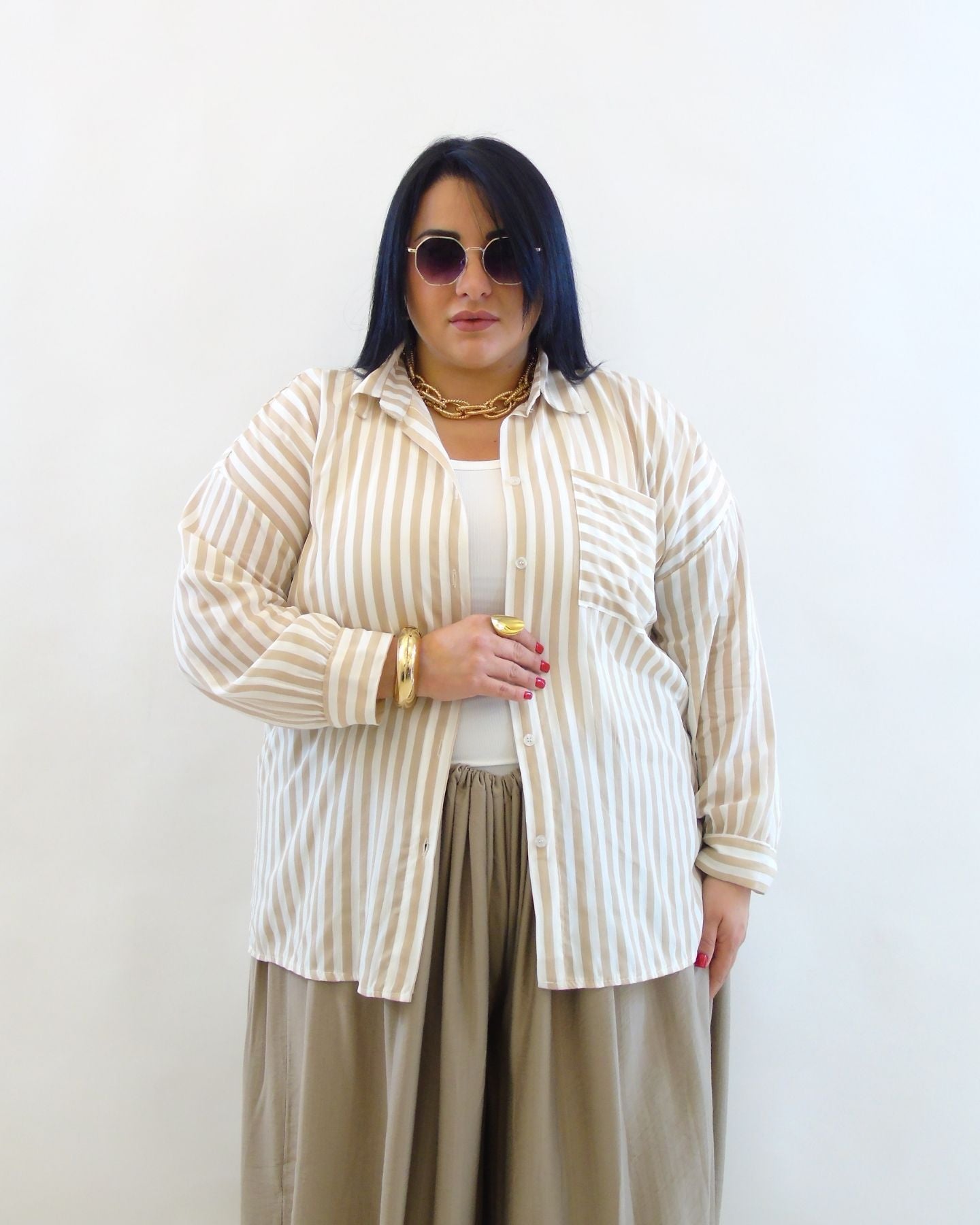 Camicia a righe 23155