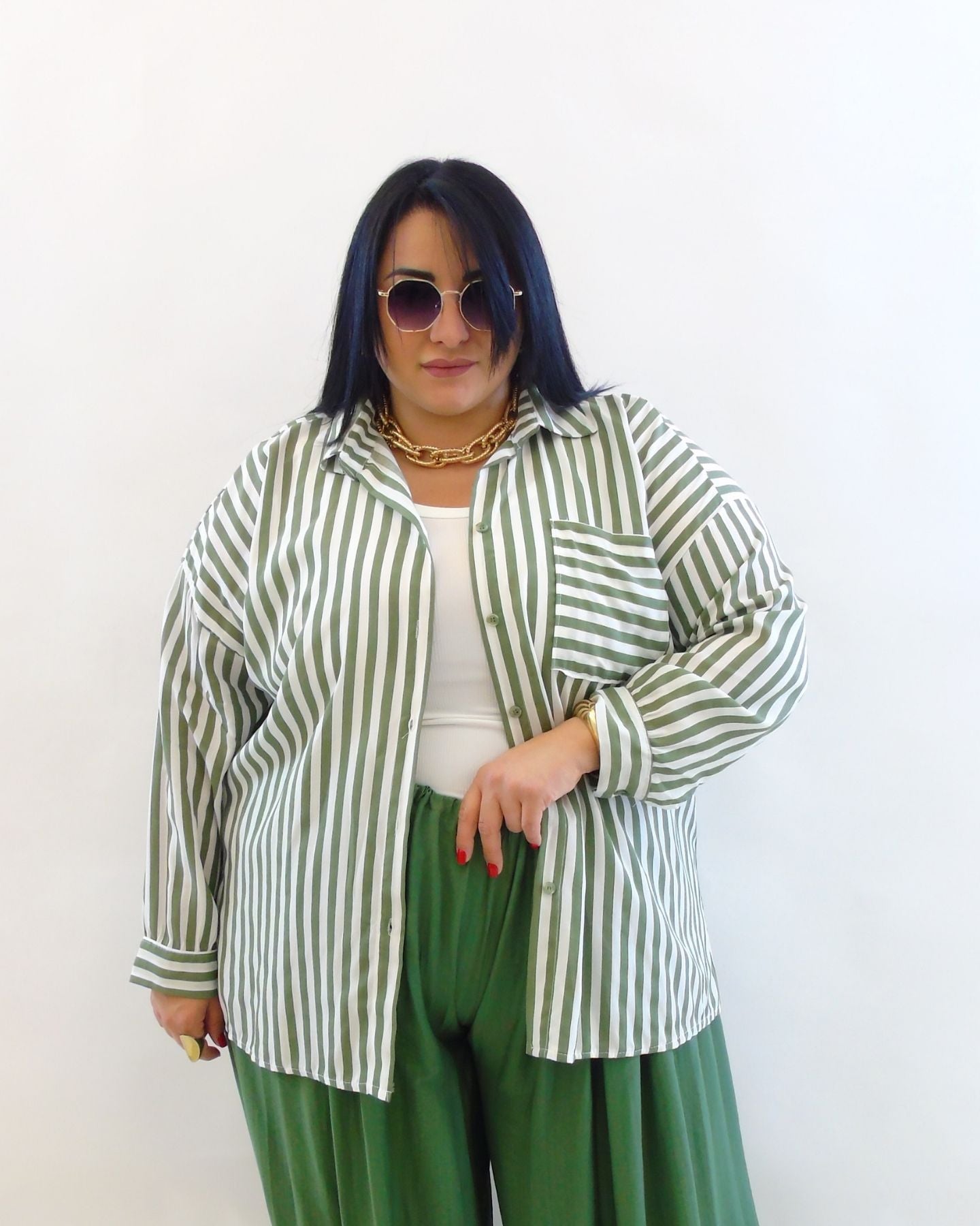 Camicia a righe 23155