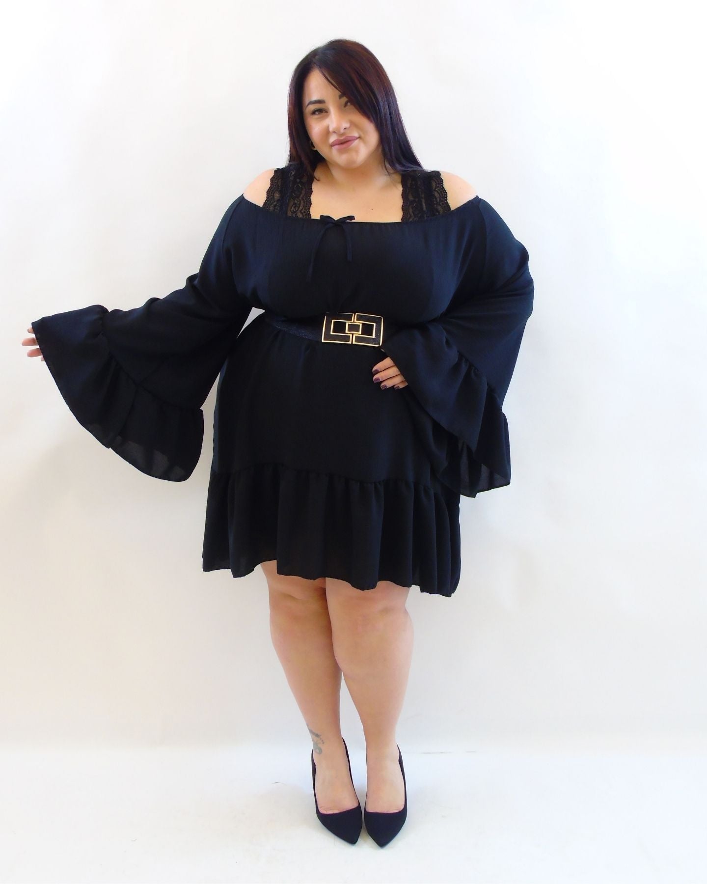 Abito con balze 2165