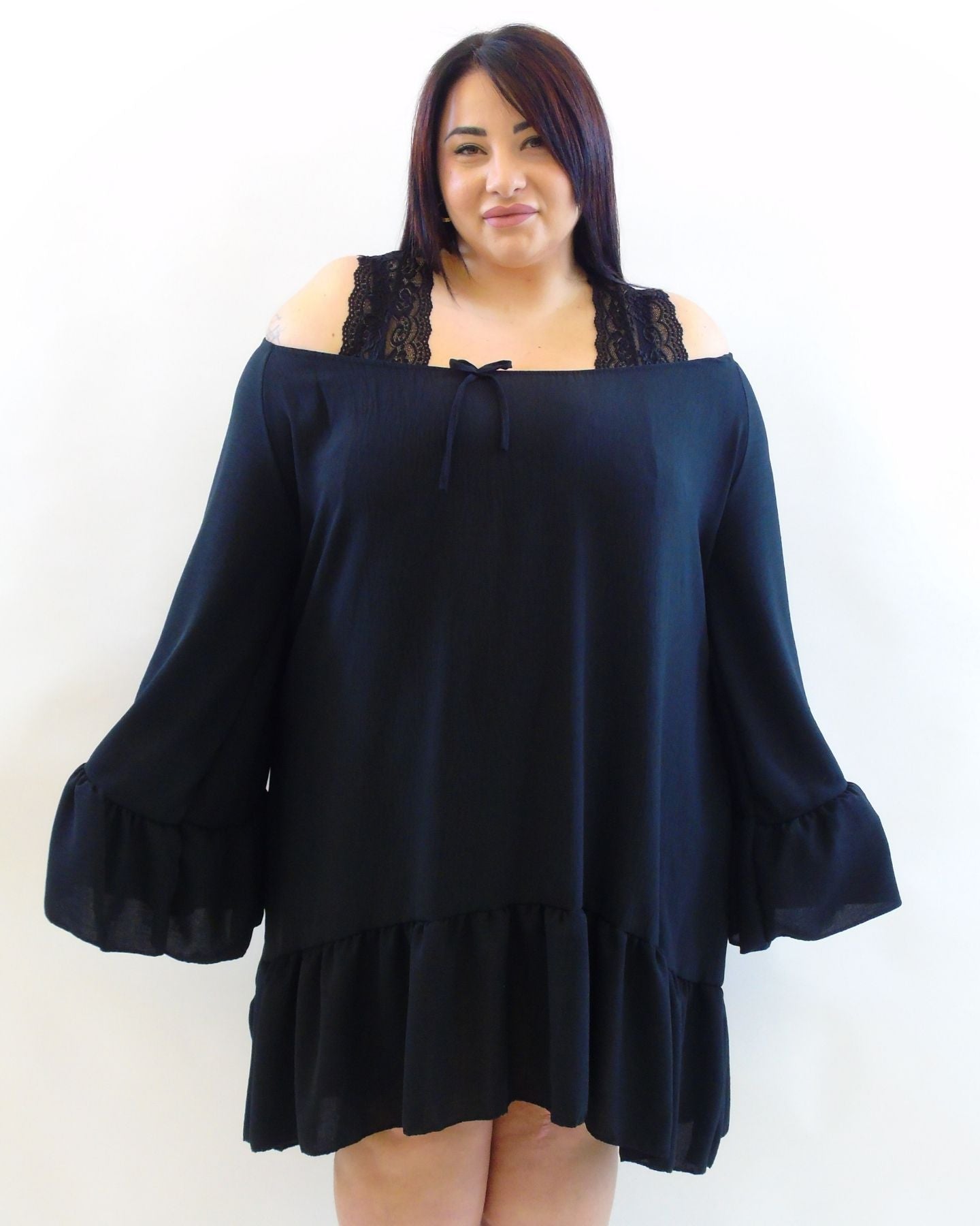 Abito con balze 2165