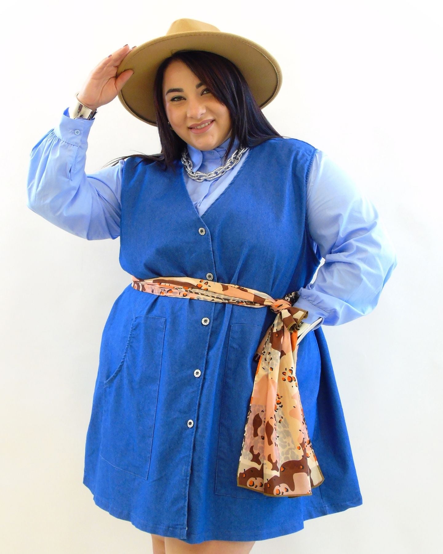 Abito smanicato in jeans 5156