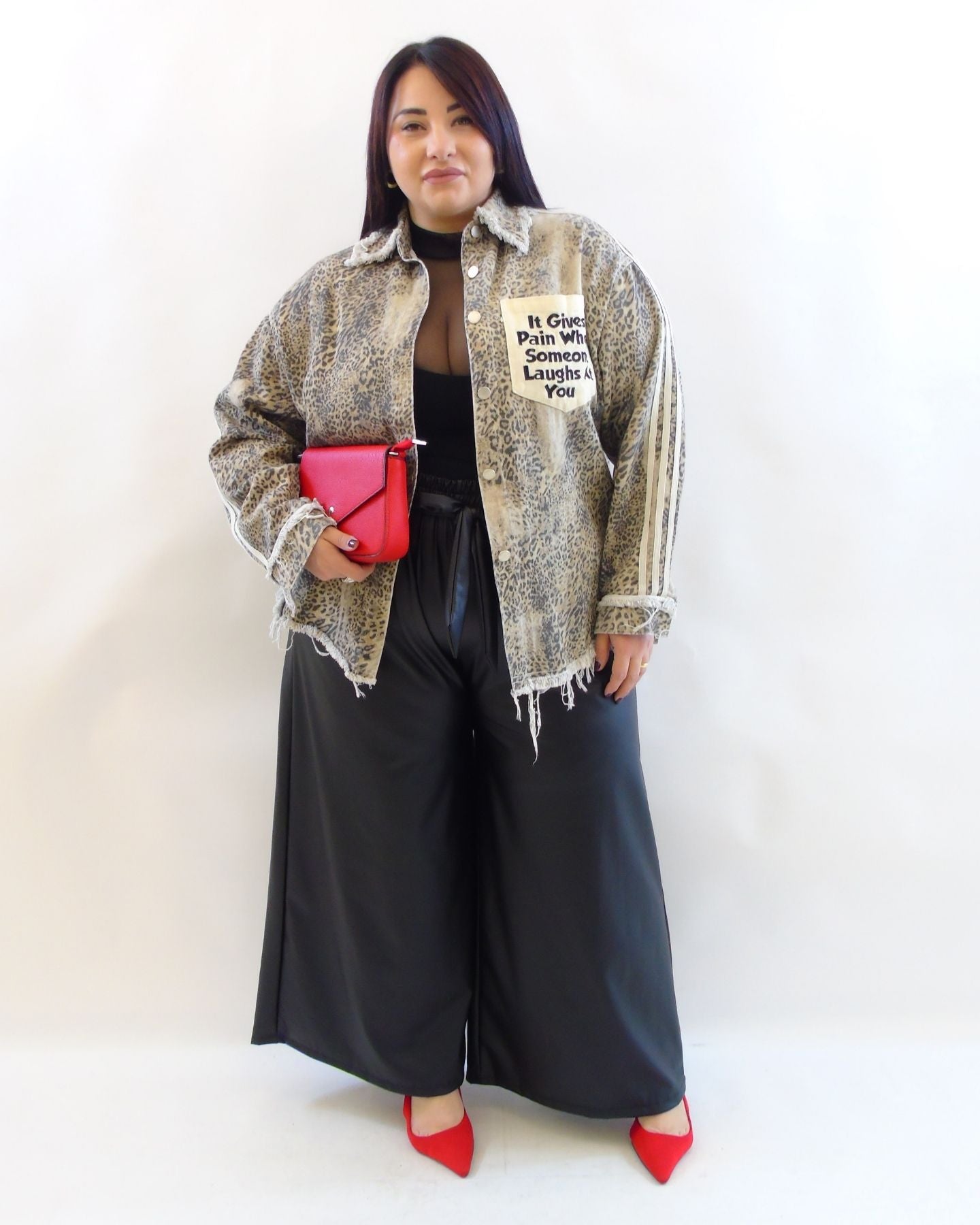 Pantalone in simil pelle 3814