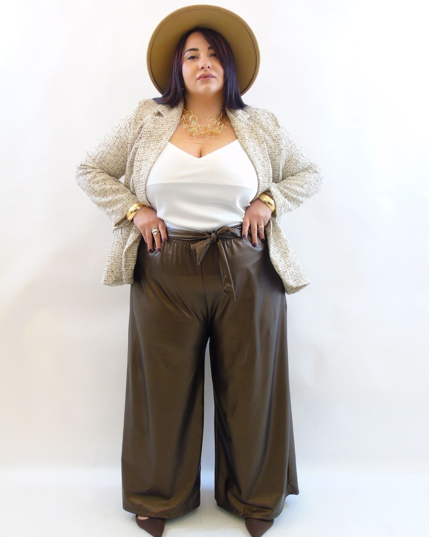 Pantalone in simil pelle 3814