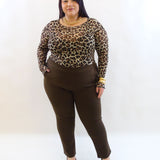 Pantalone sigaretta in tessuto 10548