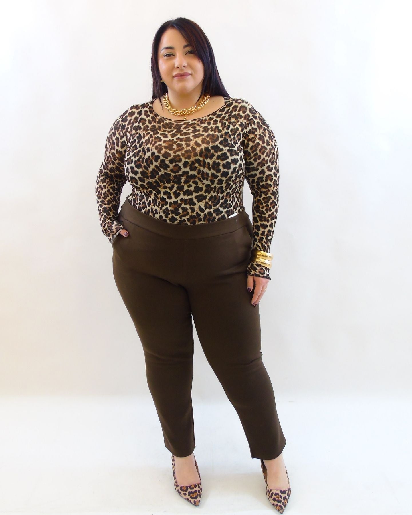 Pantalone sigaretta in tessuto 10548