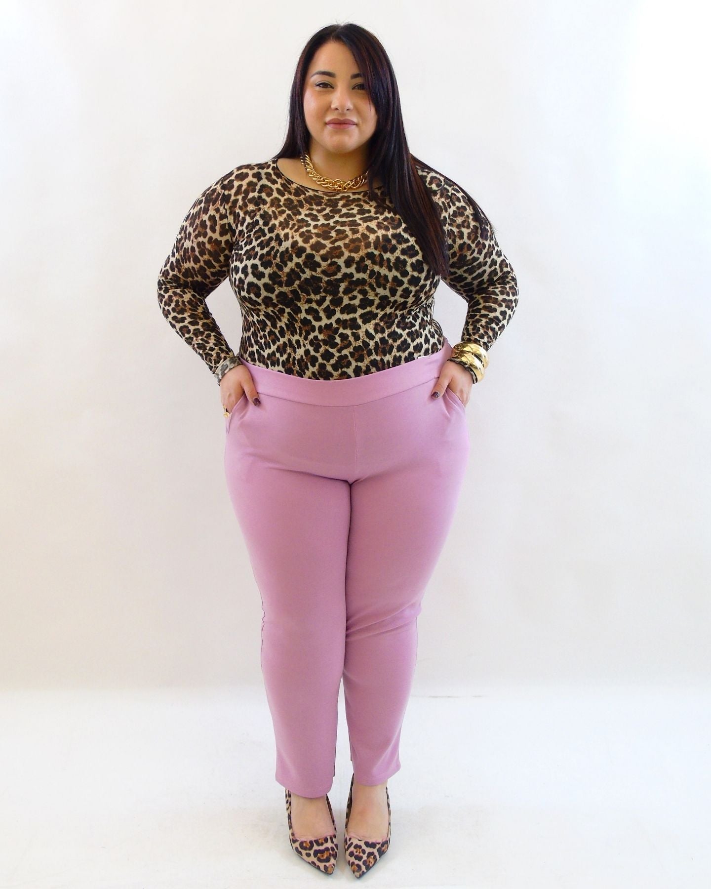 Pantalone sigaretta in tessuto 10548