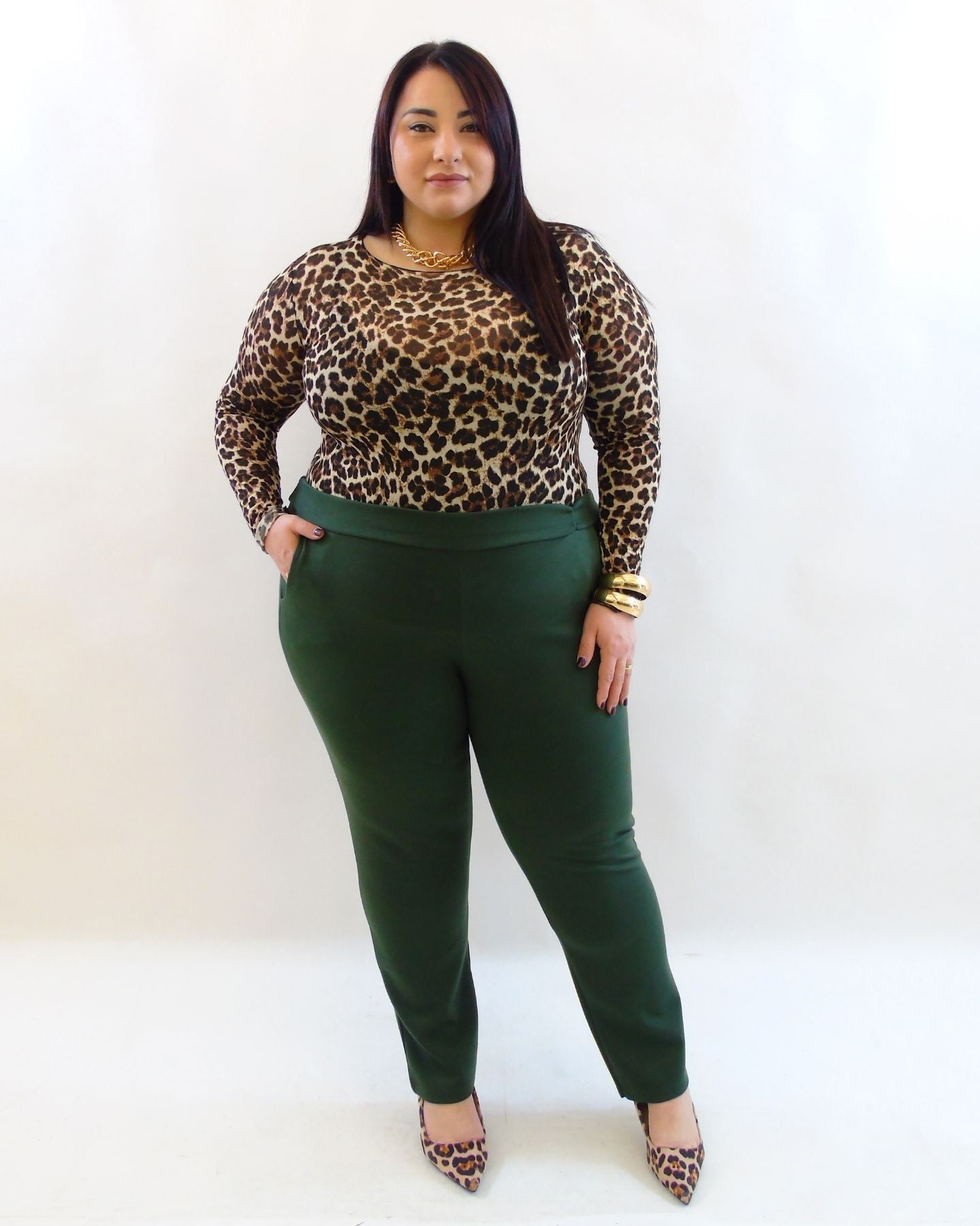 Pantalone sigaretta in tessuto 10548