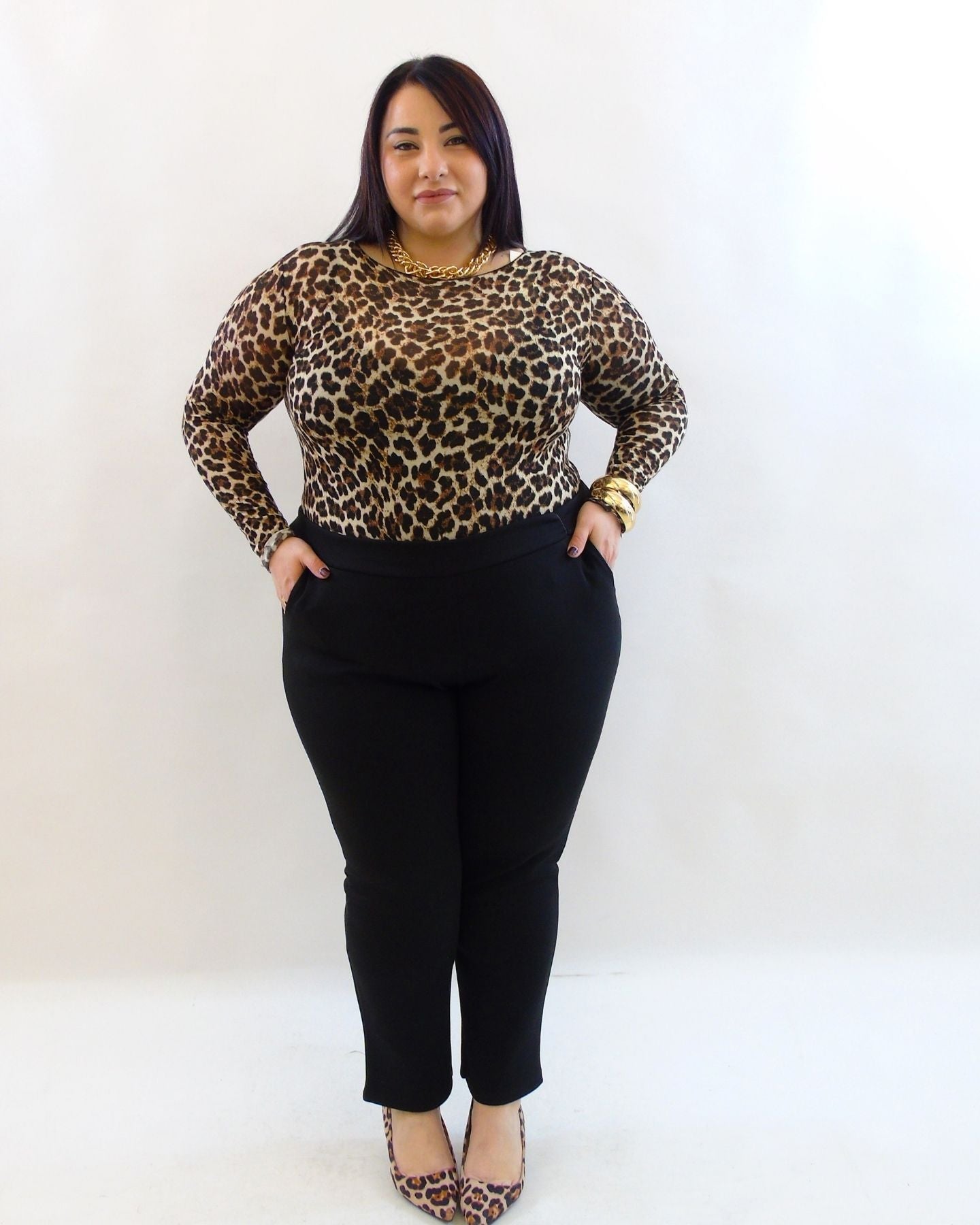 Pantalone sigaretta in tessuto 10548