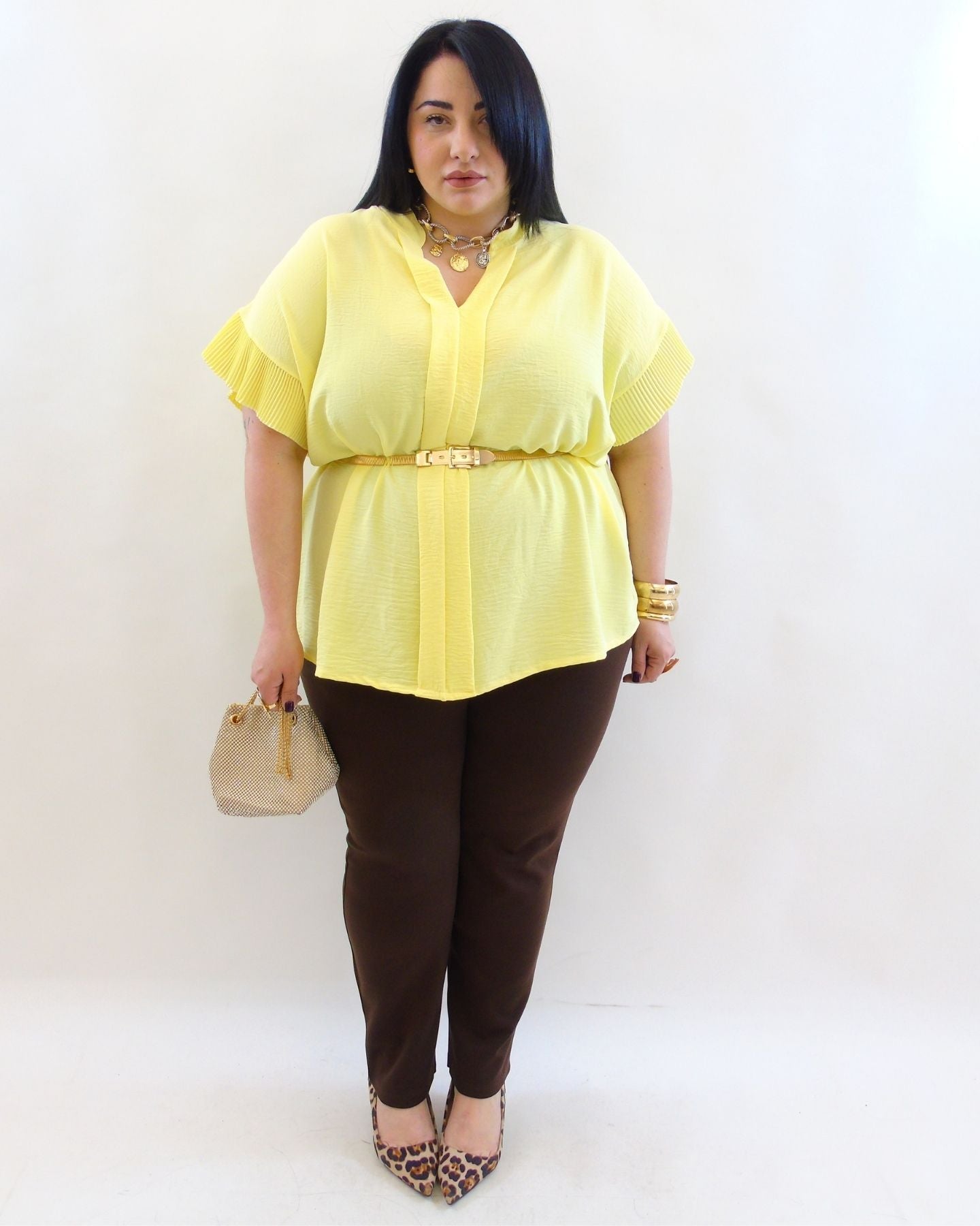 Pantalone sigaretta in tessuto 10548