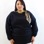 Magliettone con foulard animalier 71243