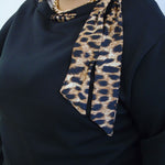 Magliettone con foulard animalier 71243