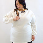 Magliettone con foulard animalier 71243