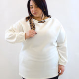 Magliettone con foulard animalier 71243