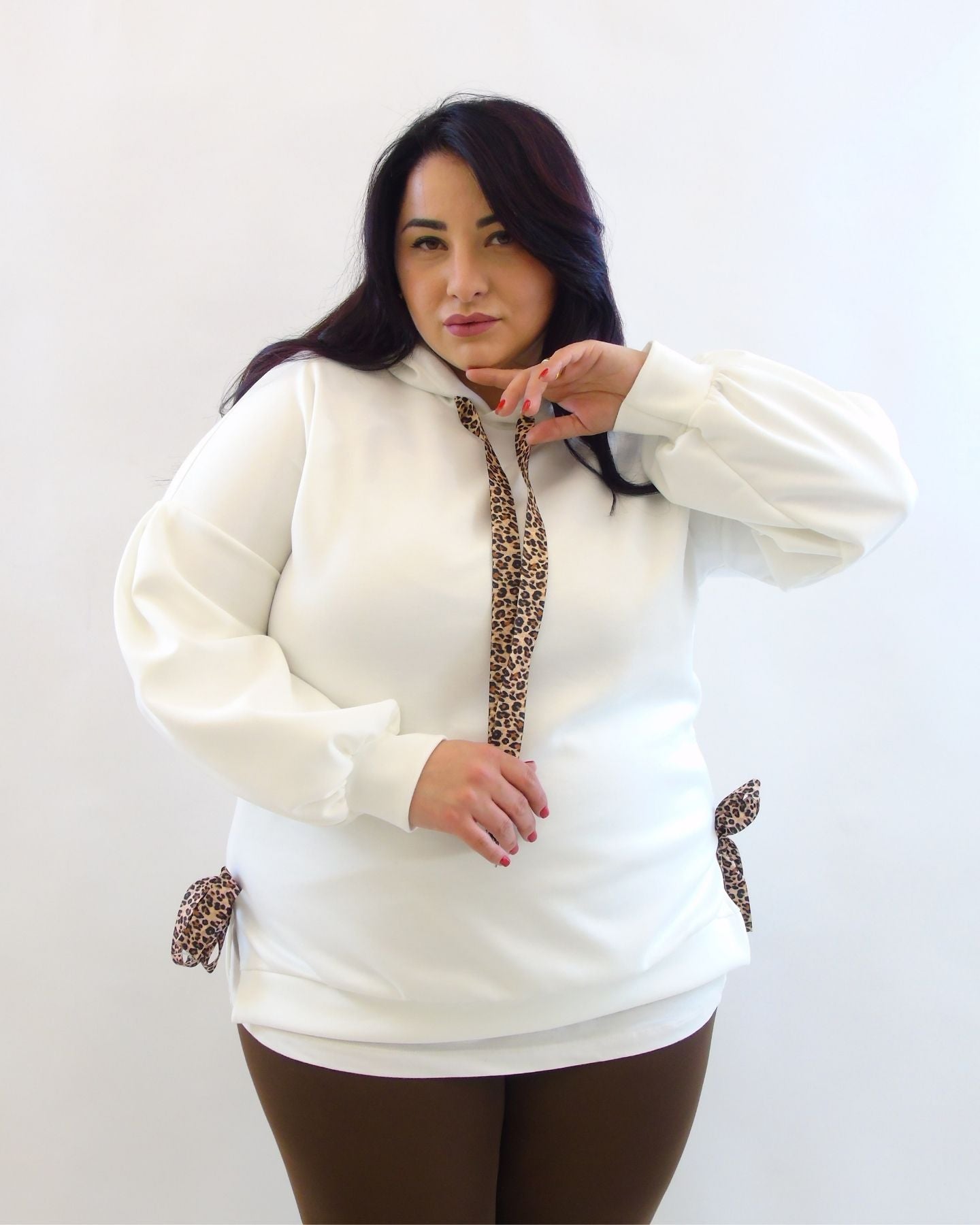 Felpa con dettagli animalier 3559