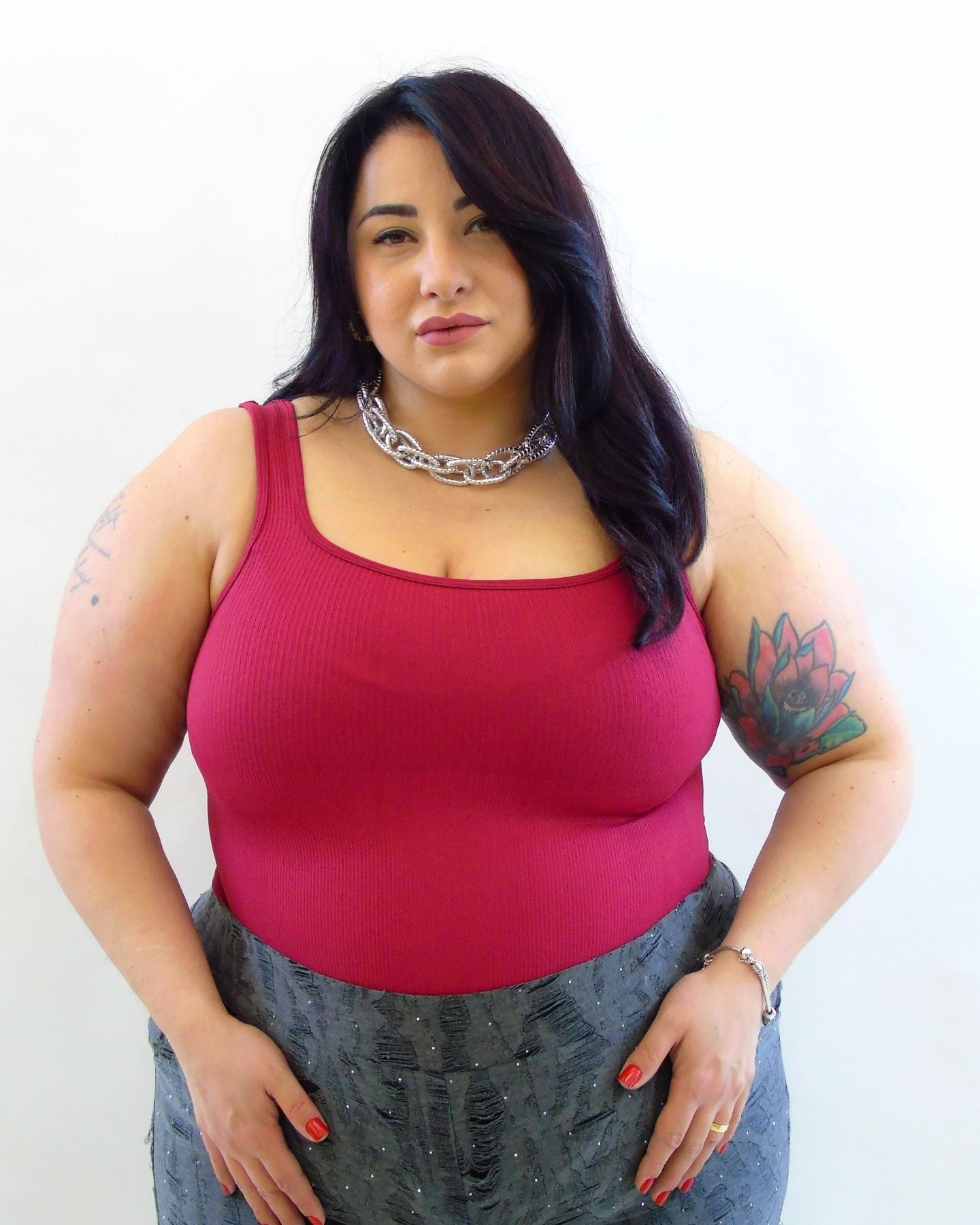 Body modellante spallina larga 048