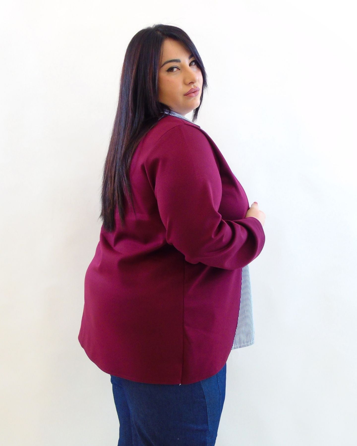 cardigan con camicia 24546