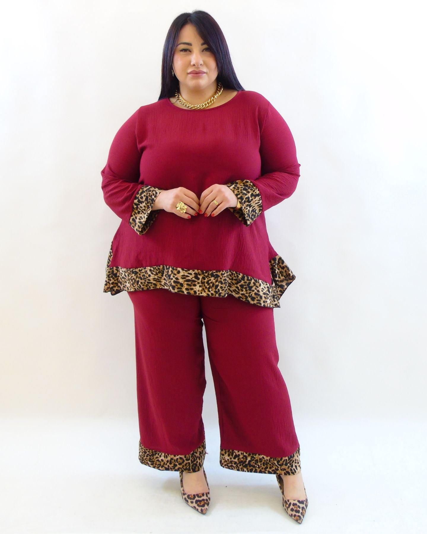 Coordinato over animalier 30194