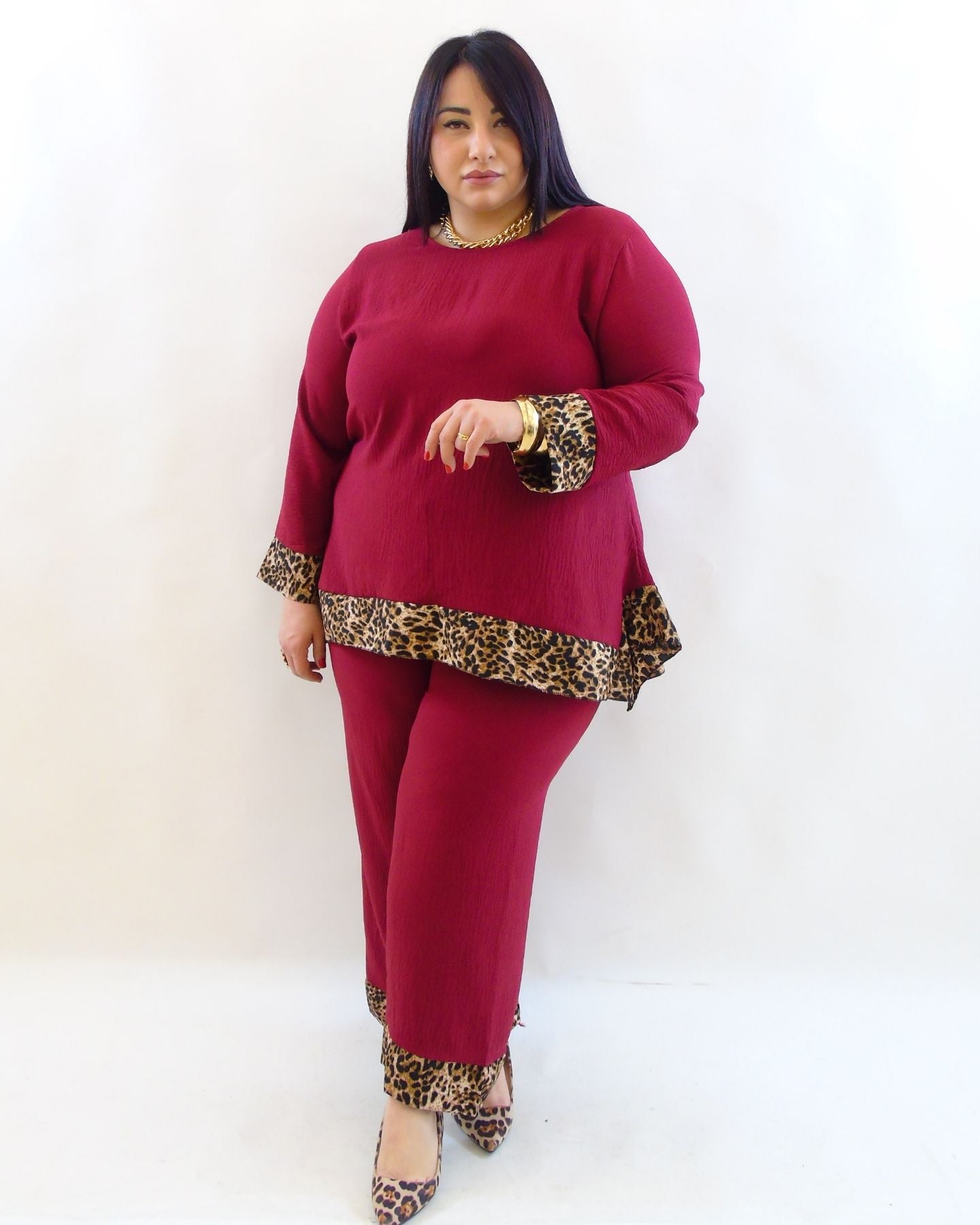 Coordinato over animalier 30194