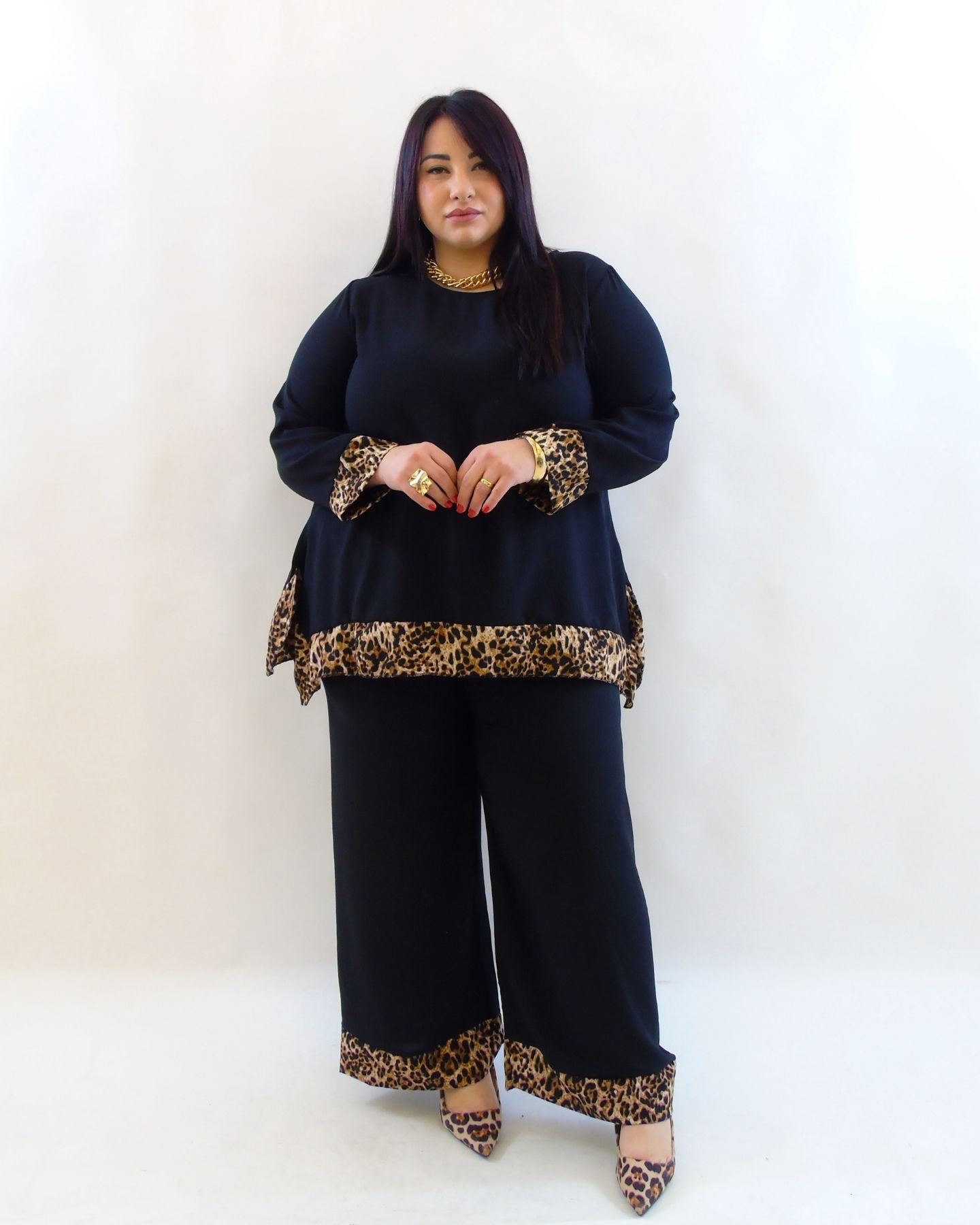 Coordinato over animalier 30194