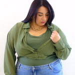 Body a camicia in tessuto 15896
