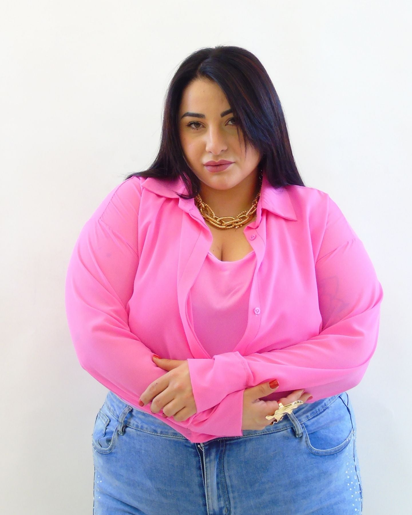 Body a camicia in tessuto 15896