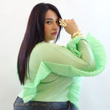 Blusa con balza 81939