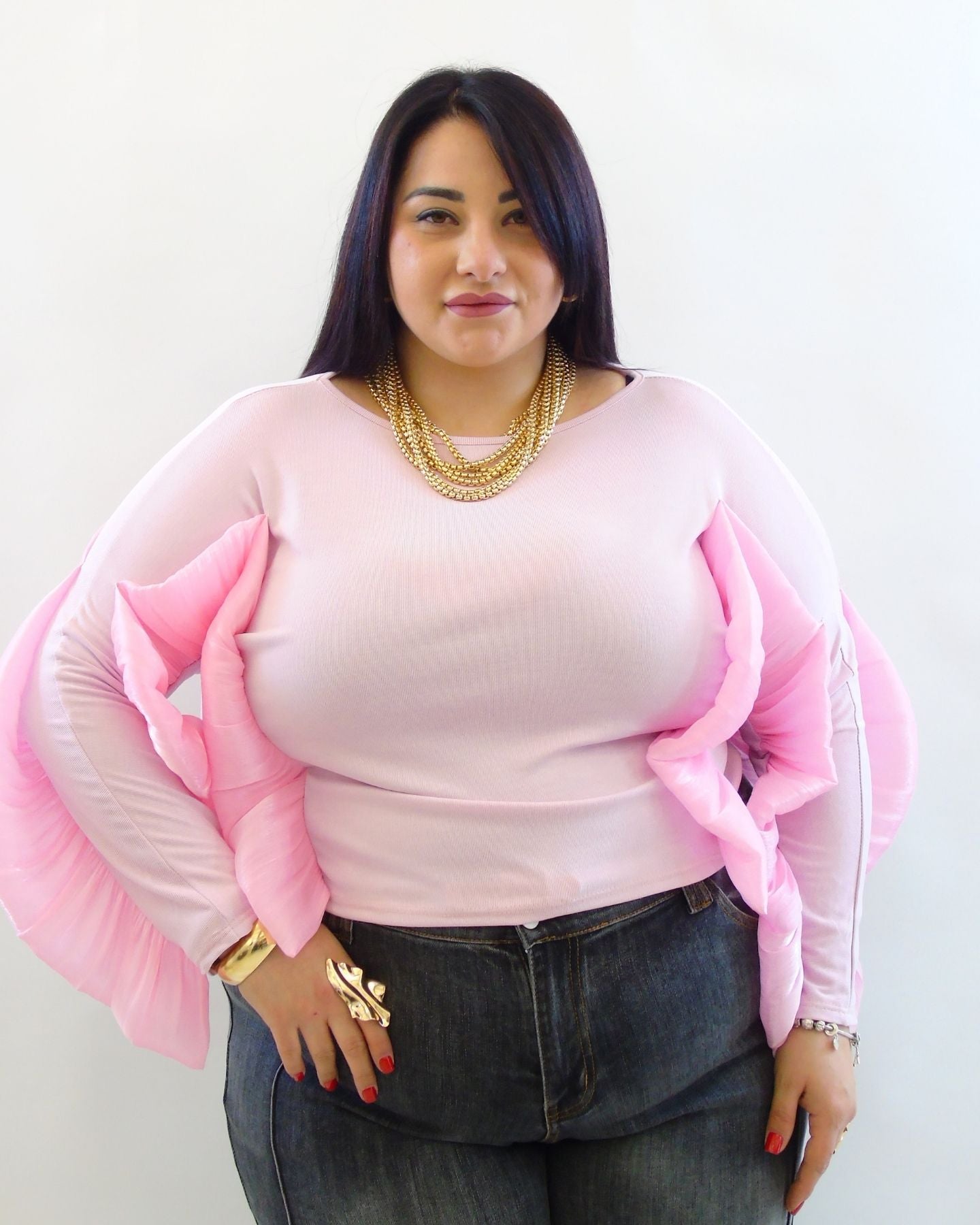 Blusa con balza 81939