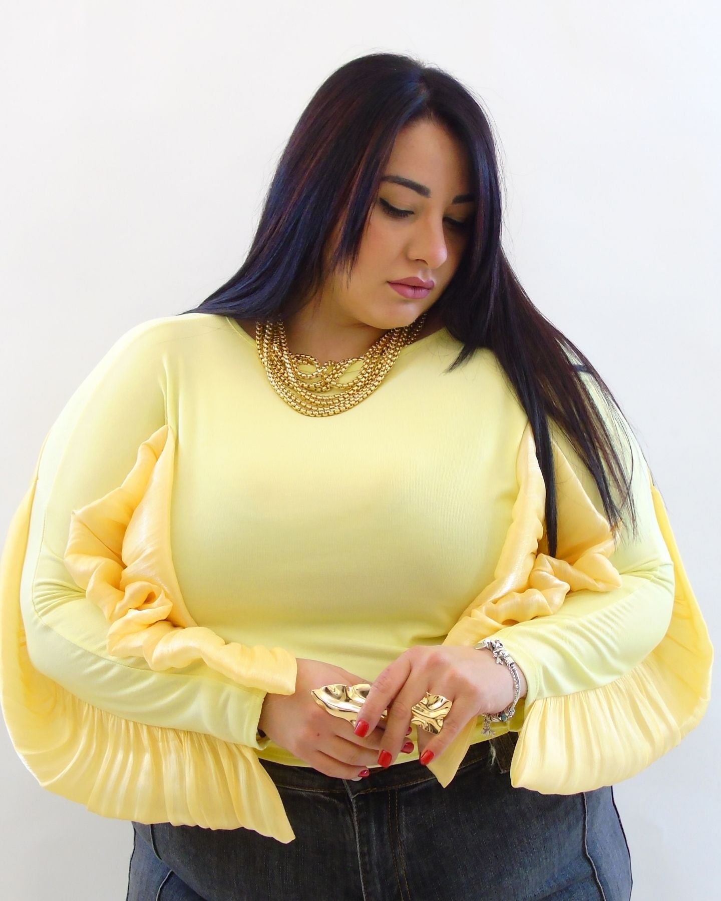 Blusa con balza 81939