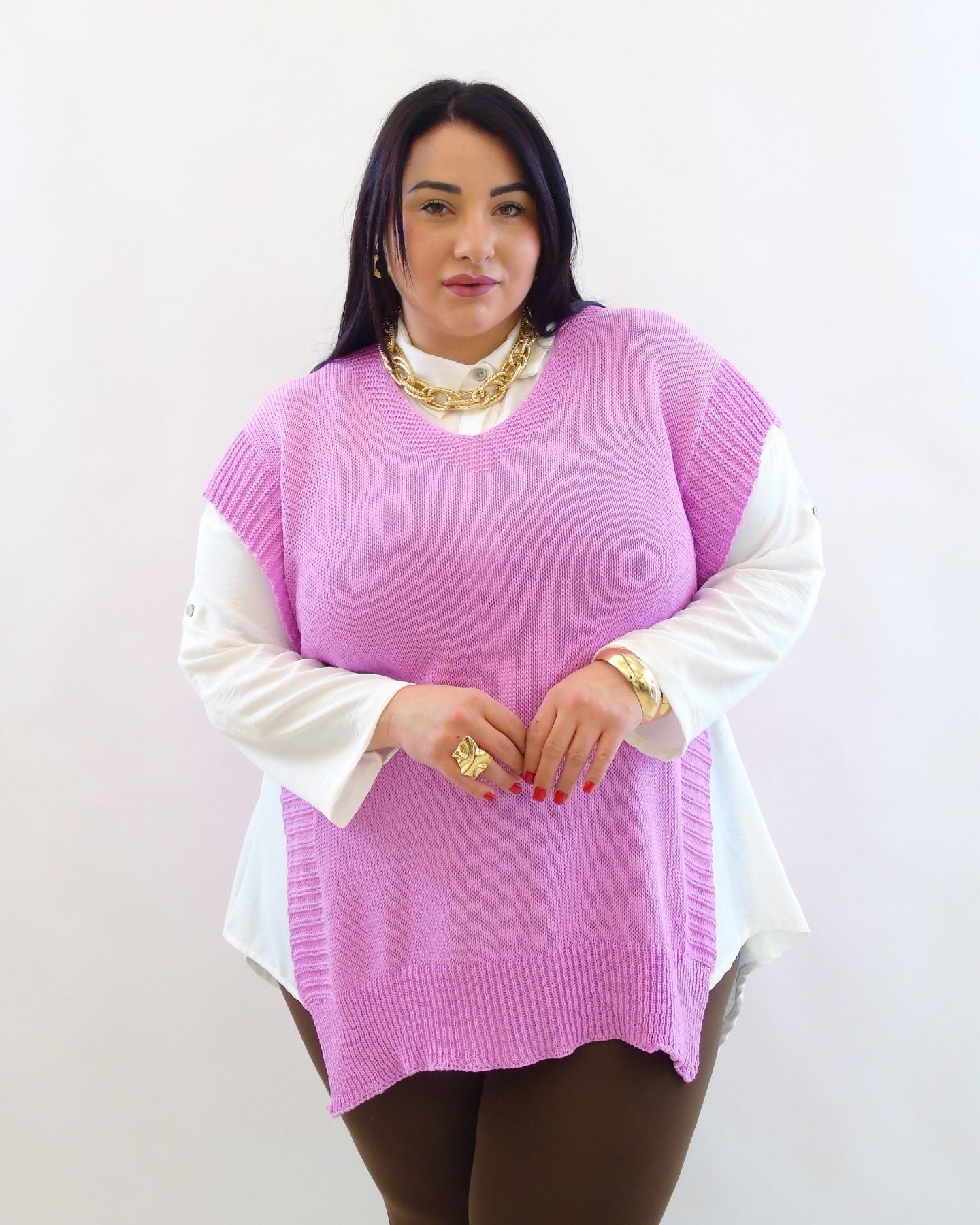 Camicia e smanicato in filo 26005