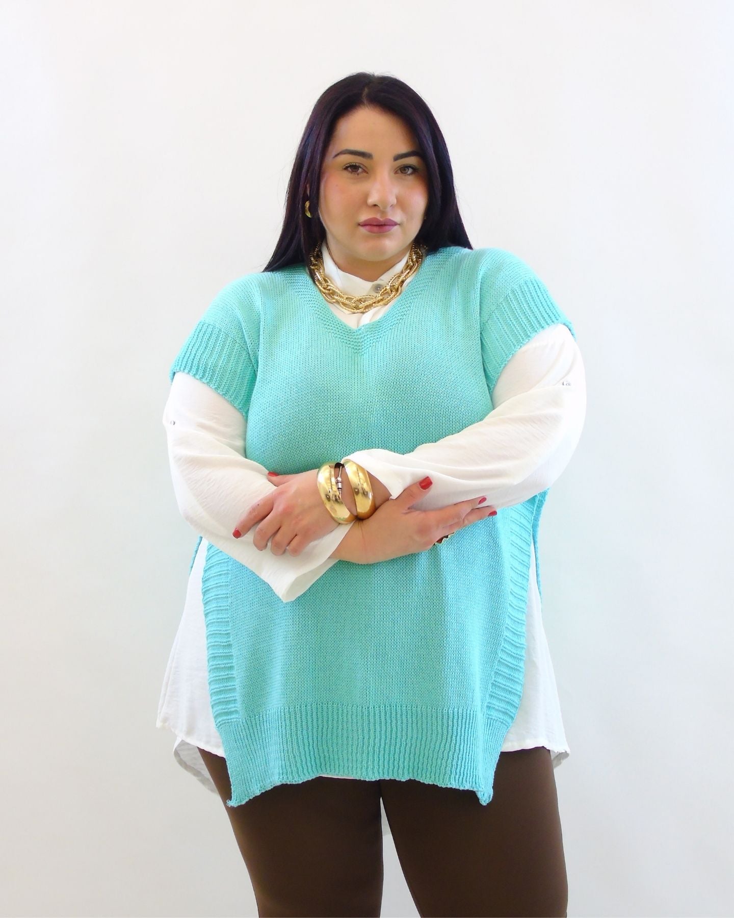 Camicia e smanicato in filo 26005