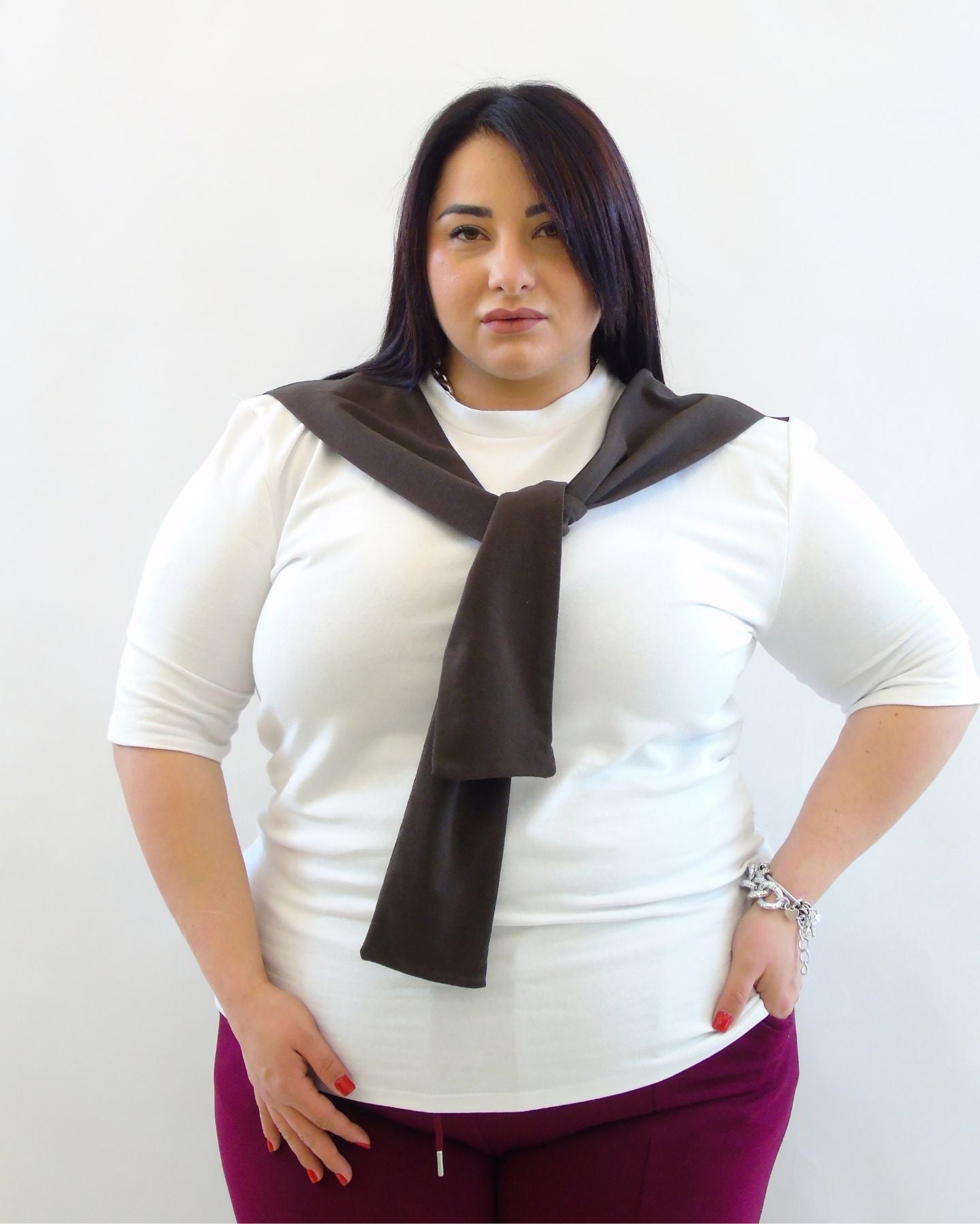 Tshirt con manicotto sulle spalle 9965