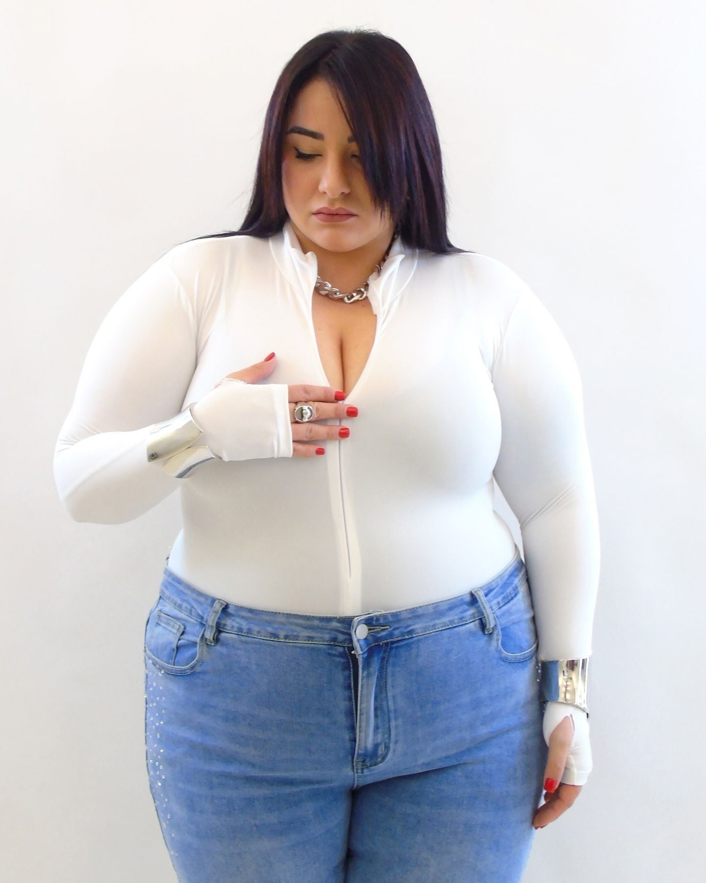 Body modellante con zip 063