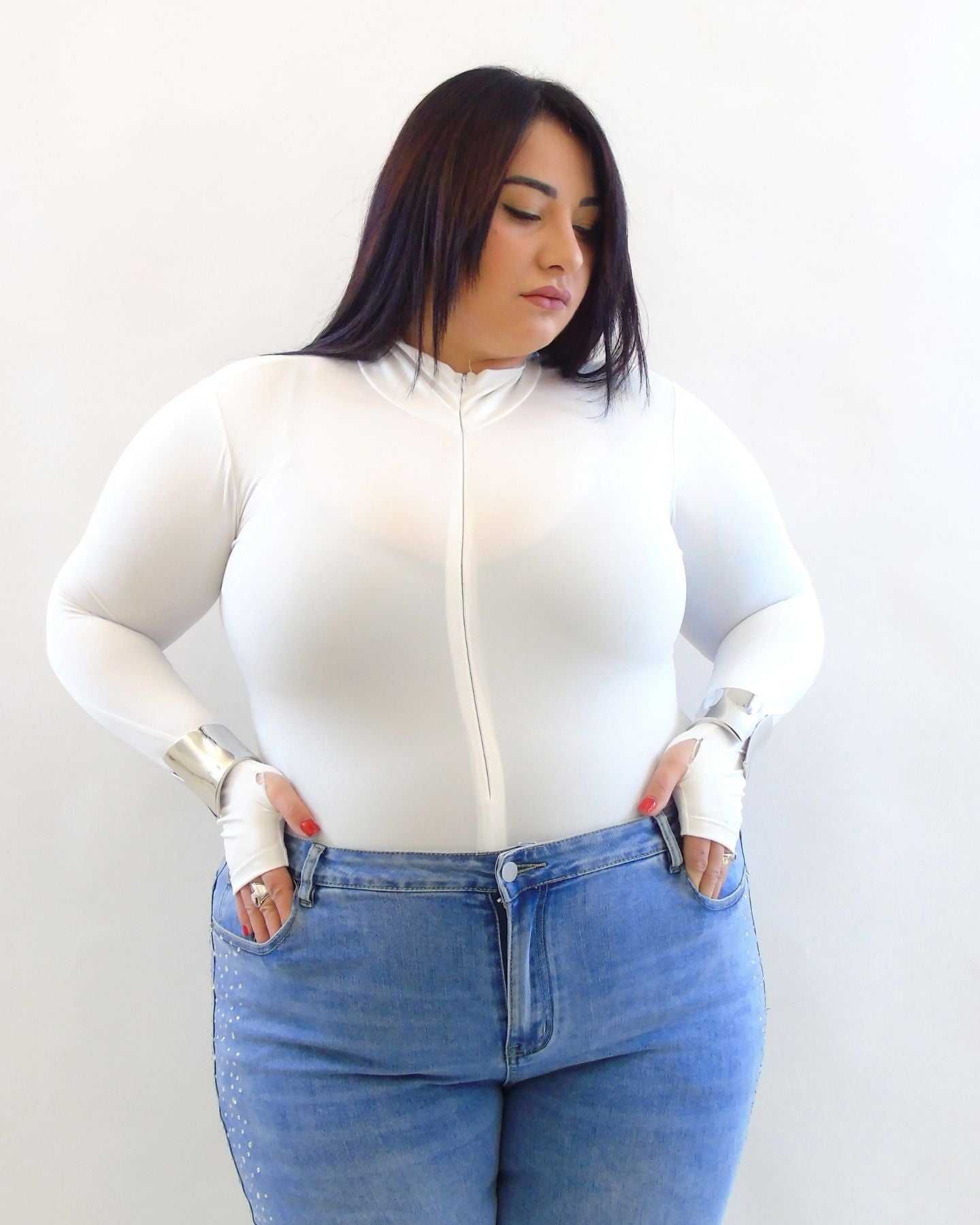 Body modellante con zip 063